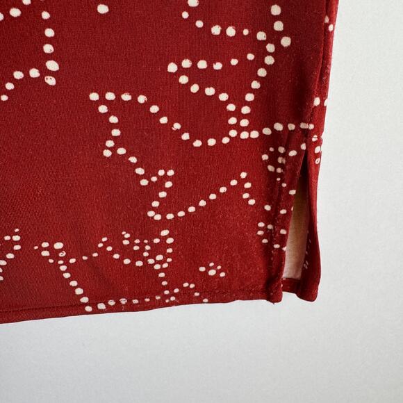 BOSS by Hugo Boss Esoa V Neck Top Dot Blouse Extra Small Red Career Professional - Picture 8 of 15